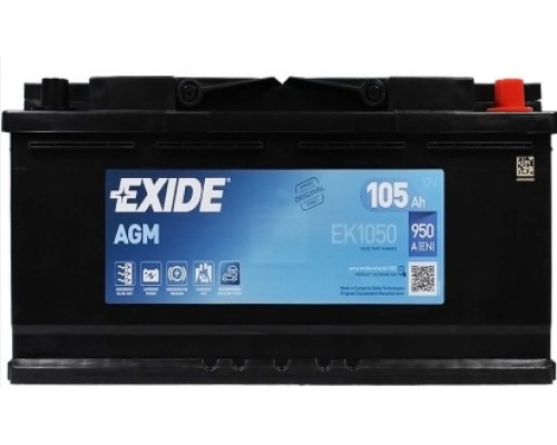 Акумулятор AGM Exide 105Ah 950A EK1050 (Польша) під Інвертор