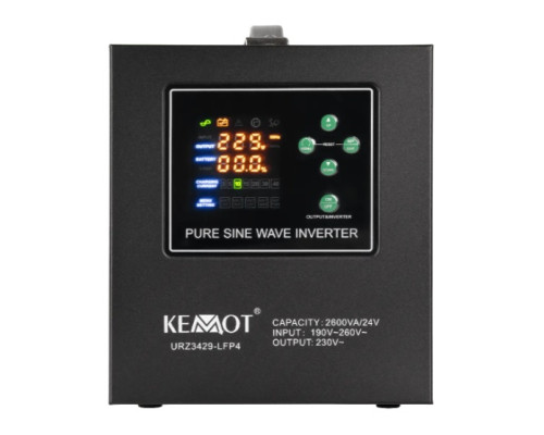 Джерело безперебійного живлення KEMOT PROsinus-2600/24-LFP4 24V-230V 1800W/2600VA (URZ3429-LFP4)