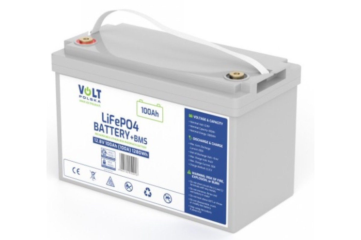 Акумулятор Volt Polska LiFePO4 12,8V 100Ah (100A) + BMS