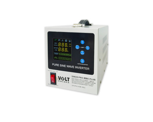 Джерело безперебійного живлення Volt Polska SINUS PRO 850 E PLUS 12V/230V (500/850 Вт)  (LiFePO4, AGM, GEL)