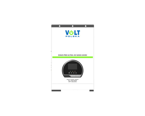 Сонячний інвертор Volt Polska SINUS PRO ULTRA-HV 6000 24/230V (3000/6000W) + 80A MPPT (450V)